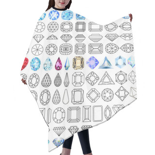 Personality   Cut Precious Gem Stones Set Of Forms Hair Cutting Cape