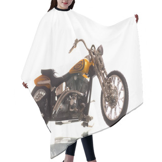 Personality  Motorcycle Isolated On White Background Hair Cutting Cape