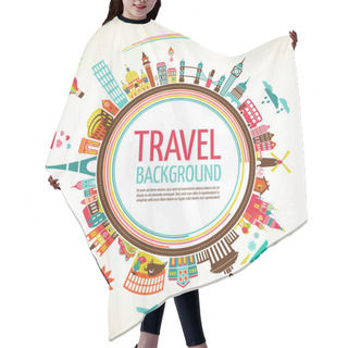 Personality  Travel And Tourism Vector Background Hair Cutting Cape