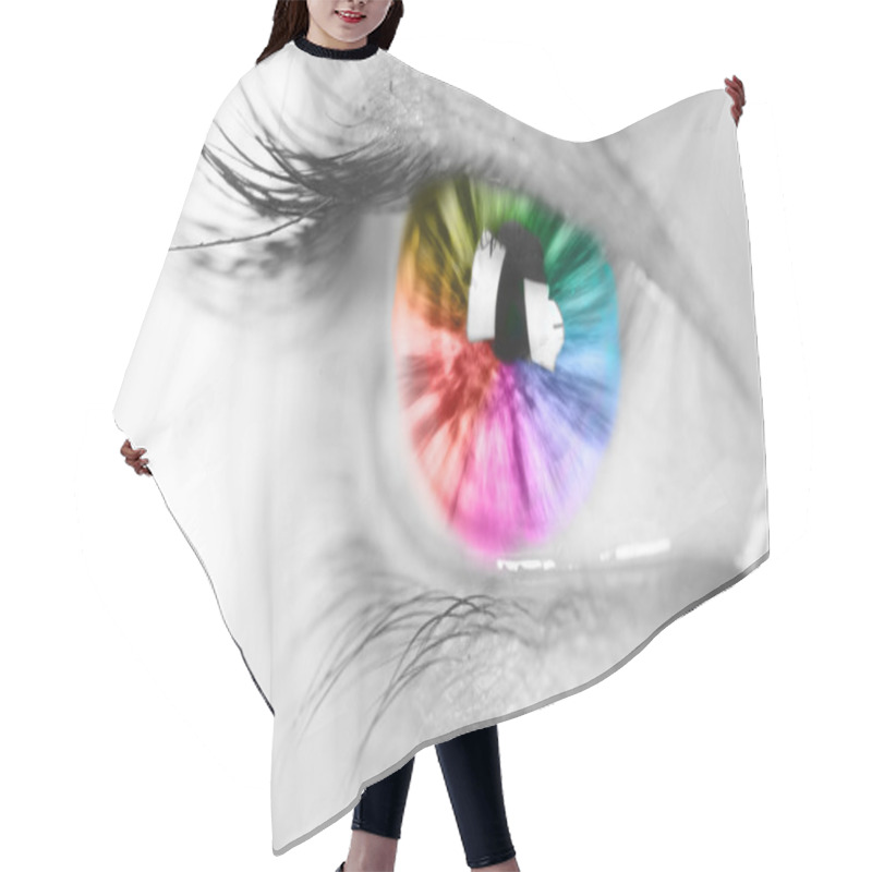 Personality  Colorful Eye Hair Cutting Cape