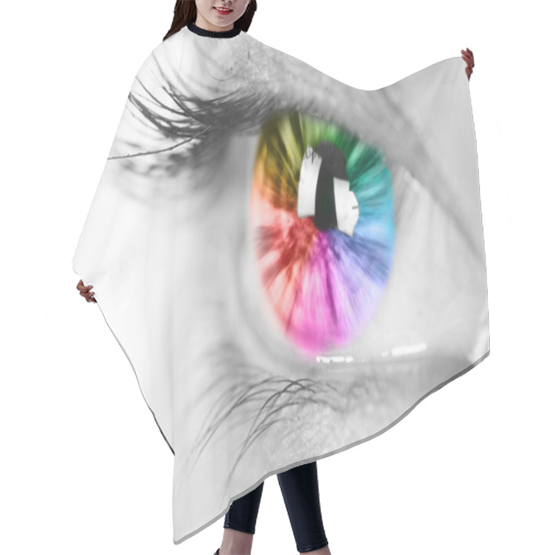 Personality  Colorful eye hair cutting cape