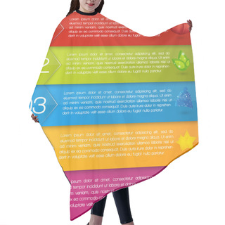 Personality  Vector - Set Of Colorful Text Box Hair Cutting Cape