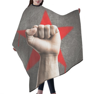 Personality  Fist Against Wall Hair Cutting Cape