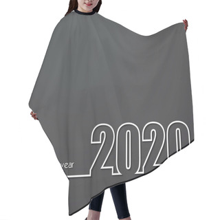 Personality  2020 Creative Greeting Card Design, Can Be Used For Flyers, Invitation, Posters, Brochure, Banners, Calendar. Happy New Year Or Christmas Background. Hair Cutting Cape