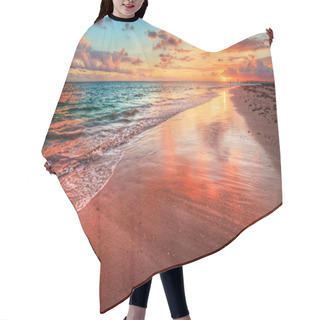 Personality  Sunset Over An Ocean Beach Shore Hair Cutting Cape