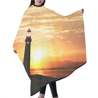Personality  Lighthouse At Sunset Hair Cutting Cape