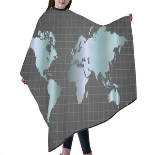Personality  World Map Hair Cutting Cape