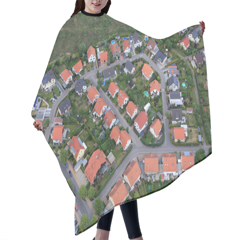 Personality  Aerial View Over The Private Houses Hair Cutting Cape