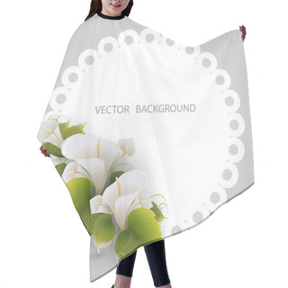 Personality  Floral Frame. Vector Design Hair Cutting Cape
