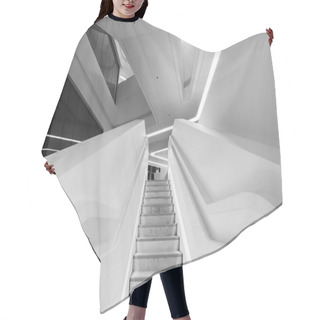 Personality  Futuristic Stairway. Modern Interior Background Hair Cutting Cape