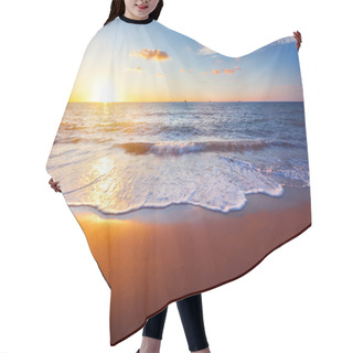 Personality  Sunset And Sea Hair Cutting Cape