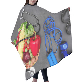 Personality  Stethoscope, Organic Food And Sport Equipment Hair Cutting Cape