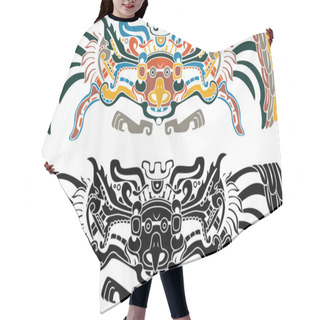 Personality  Aztec Bird Stencil In Two Variants Hair Cutting Cape