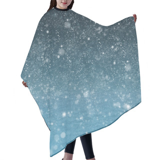 Personality  Absract Night Landscape With Snow Hair Cutting Cape