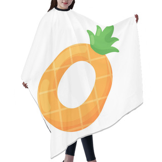 Personality  Vector Pineapple Pattern Swimming Ring Isolated Hair Cutting Cape