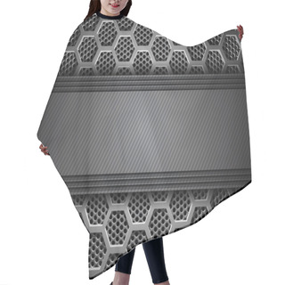 Personality  Metallic Background With Honeycombs And Perforation Hair Cutting Cape