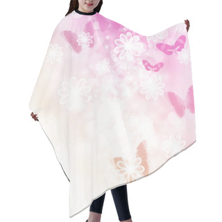 Personality  Blossoms And Butterflies Illustration Hair Cutting Cape
