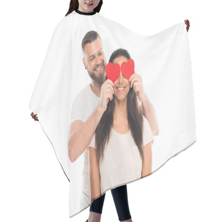 Personality  Couple With Red Hearts Hair Cutting Cape