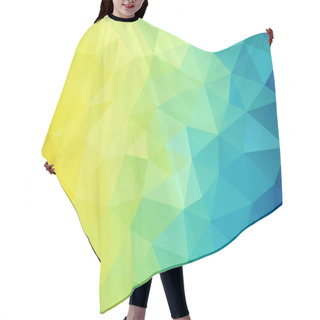 Personality  Abstract Yellow, Blue And Green Low Poly Background Hair Cutting Cape