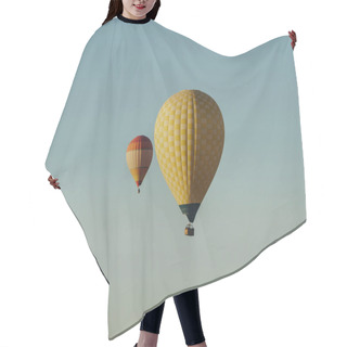 Personality  Hot Air Balloons Flying In Blue Sky Hair Cutting Cape