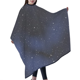 Personality  Night Sky Stars Background Texture. High Resolution Illustration. Hair Cutting Cape