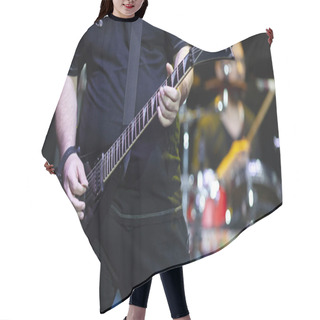 Personality  Guitarist On Stage During Concert Hair Cutting Cape