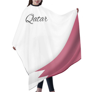 Personality  Waving Flag On White Background. Hair Cutting Cape