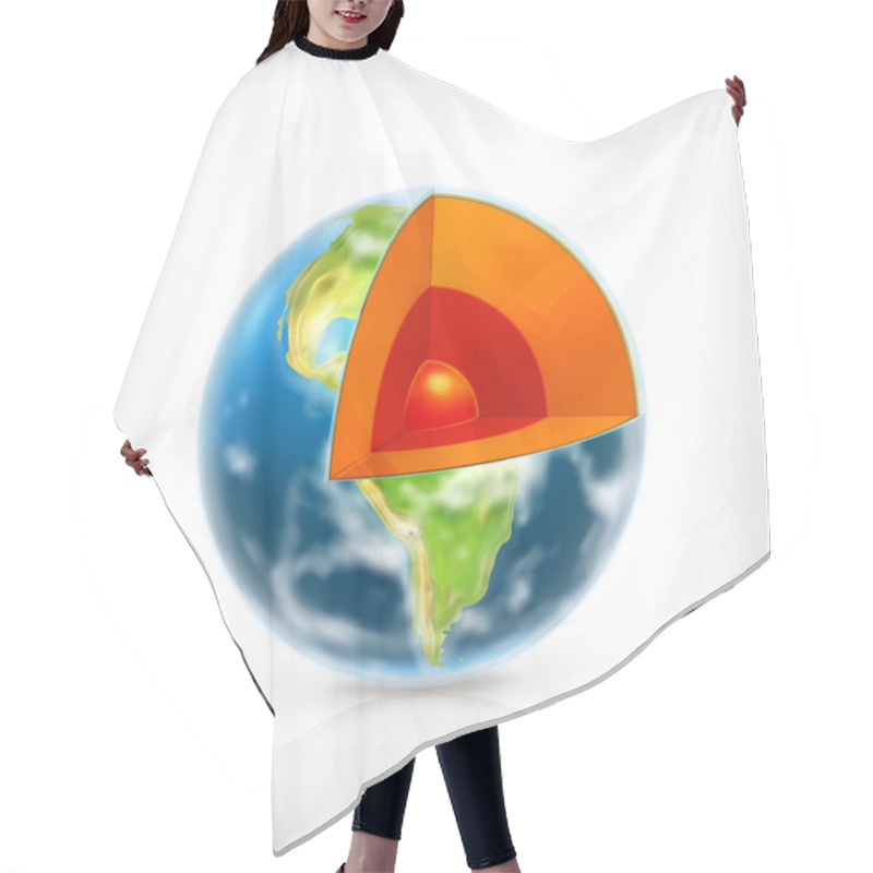 Personality  Earth Structure, Vector Hair Cutting Cape