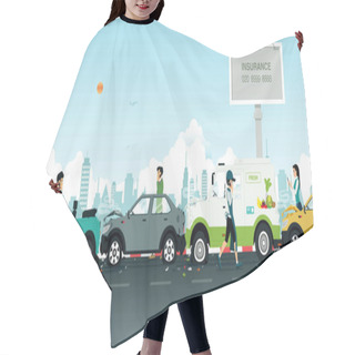 Personality  Car Crash On The Road Hair Cutting Cape