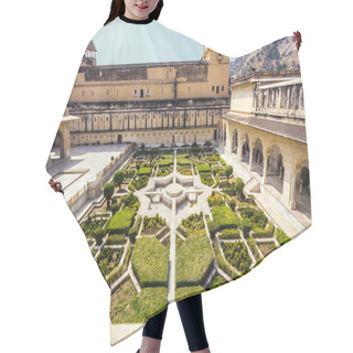 Personality  Beautiful Gardens In Amer Fort, Jaipur, India Hair Cutting Cape