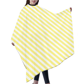 Personality  Vector, Eps8, Jpg.  Seamless, Continuous, Diagonal Striped Background In Yellow And White. Hair Cutting Cape