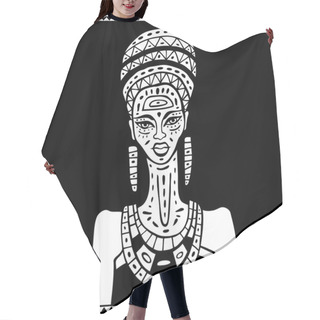 Personality  African Woman Portrait Hair Cutting Cape
