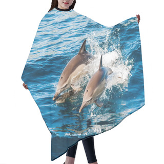 Personality  Dolphins Jumping Out Of The Water Hair Cutting Cape