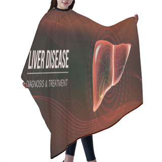 Personality  Dark Red Realistic Liver And Gallbladder Social Media Banner Hair Cutting Cape