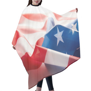 Personality  Closeup View Of United States Of America Flag  Hair Cutting Cape