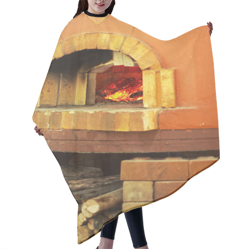 Personality  A Traditional Oven For Cooking And Baking Pizza. Hair Cutting Cape