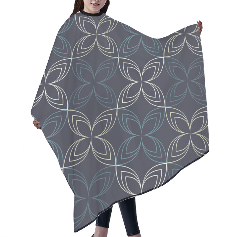 Personality  Seamless Vector Geometric Floral Ornament With Abstract Outline  Hair Cutting Cape