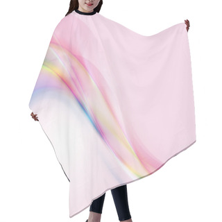 Personality  Pink Gradient Background With Shimmering Wavy Stripes Hair Cutting Cape