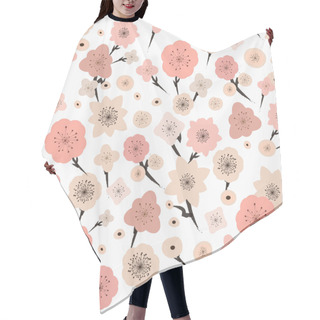 Personality  Adorable Plum Flower Seamless Pattern Hair Cutting Cape