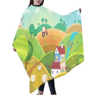 Personality  Rural Landscape Hair Cutting Cape