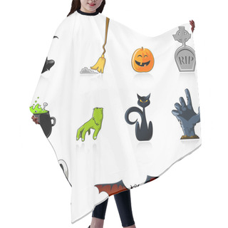 Personality  Halloween Icon Set Hair Cutting Cape
