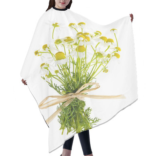 Personality  Chamomile Flowers On White Hair Cutting Cape