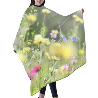 Personality  Colorful Flower Meadow In The Summer Hair Cutting Cape
