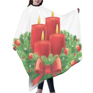 Personality  Advent Wreath With Burning Candles For The Pre Christmas Time Hair Cutting Cape