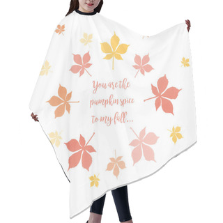 Personality  Round Frame Of Autumnal Leaves Hair Cutting Cape