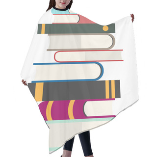Personality  Pile Of School Books Hair Cutting Cape