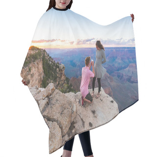 Personality  Romantic Proposal In Grand Canyon Hair Cutting Cape