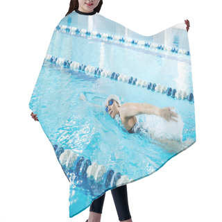 Personality  Girl Swimming Butterfly Stroke Style Hair Cutting Cape
