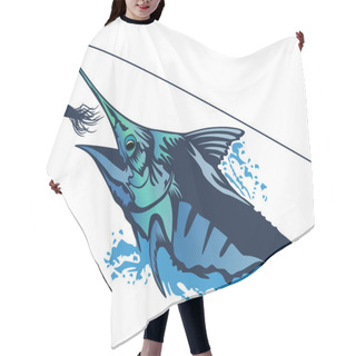 Personality  Pacific Blue Marlin Hair Cutting Cape
