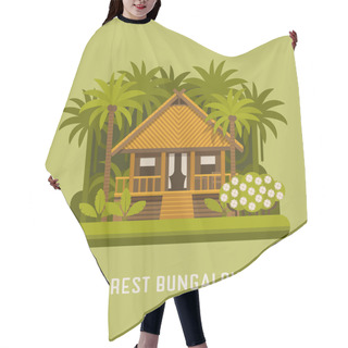 Personality  Summer House In Tropic Jungle Hair Cutting Cape
